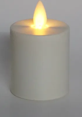 Produktbild von 1 Set LED Timer Votivkerzen weiß / elfenbein - 2 Kerzen mit realer Flammenoptik