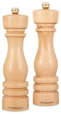 Salz- und Pfeffermühlen-Set 22 cm, Buchenholz, manuell