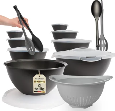 Produktbild von Salatschüssel Set groß, 21-teiliges Set