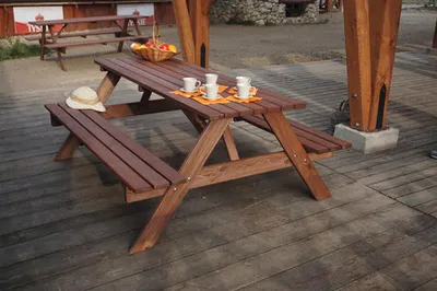 Zdjęcie produktu dla Zestaw ogrodowy PIKNIK drewniany 220 cm