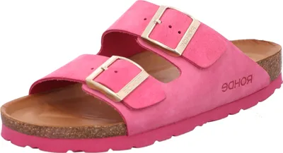 Produktbild von Rohde Damen Pantolette Leder zwei Riemen Schnalle Alba 5650, Größe:37 EU, Farbe:Pink
