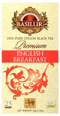 Obrázek produktu pro Černý čaj Basilur Premium English Breakfast - 25 x 2 g