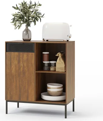 Produktbild von Mondeer Sideboard Küchenschrank Kommoden 72,5 x 88 x 40cm Braun und Schwarz Schrank