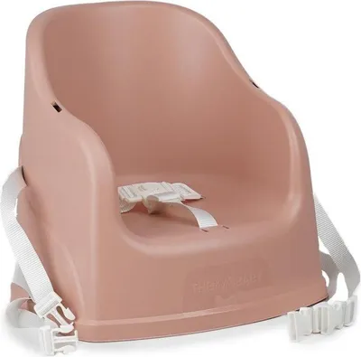 Image de Rehausseur de Chaise Thermobaby Youpla, Avec Tablette, 6 à 36 Mois, Rose Câlin, Fabriqué en France