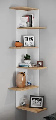 Produktbild von VCM Holzregal hängend | platzsparendes Regal | Maße: H. 140 x B. 37 x T. 37 cm | Elegantes Regal hängend | Aufbewahrungsregal | Bücherregal | Wandregal - Balos XL