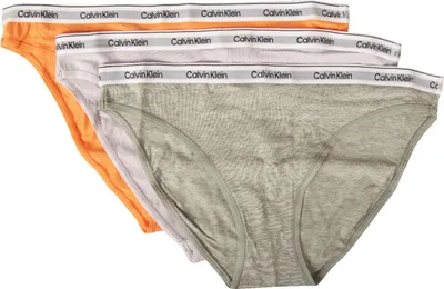 Obrázok produktu pre Dámske nohavičky CK CALVIN KLEIN 3-pack strečové bavlnené nohavičky artikel QD5207E, NPA Cadmium orng / hytr / lavander blue, M, bavlna 90%,Elastan 10%
