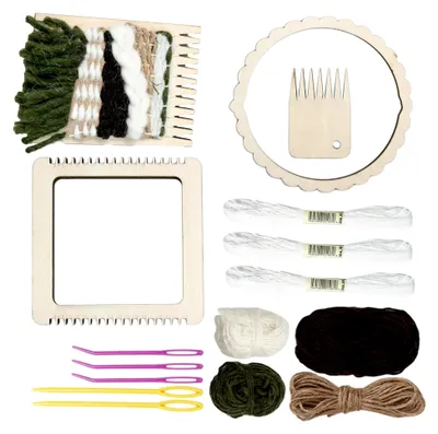 Produktbild von Kreativset aus Holz zum Häkeln und Sticken – Strickmaschine für Mädchen und Jugendliche – Herstellung von Kleidung und Hüten