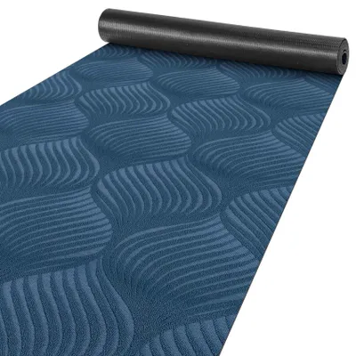 Produktbild von Teppichläufer Ornament rutschhemmend 3 mm 50 x 100 cm Blau