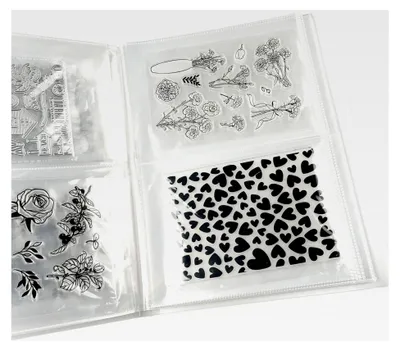 Produktbild von 80 Stück Aufbewahrung für Stempel, Prägeplatten und transparente Ordner für Scrapbooking, Fotoalben und Tagebuchordner 20x28cm 2 pro Set