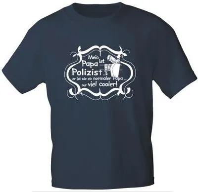 Produktbild von Kinder T-Shirt mit Print - Mein Papa ist Polizist.... 12279 navy Gr. 110-164 Größe - 134/146