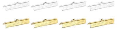 Krimpclips 50 Stück 35 mm Gold/Silber für Schmuck