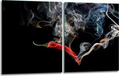 Obrázok produktu pre Krycie dosky na sporák 2x40x52 sklokeramická varná doska 2-dielny sklenený splashback Chilli