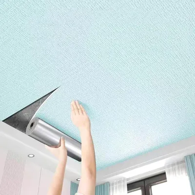 Zdjęcie produktu dla Samoprzylepne płytki sufitowe - odporne na rozrywanie, niebieskie, 50x5 metrów