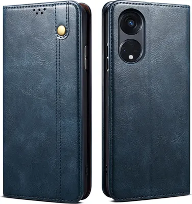 Produktbild von OPPO A98 Hülle, Leder Flip Brieftasche Schutzhülle mit Standfunktion für OPPO A98 5G Blau