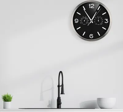 Immagine prodotto di BRESSER MyTime DCF Orologio da parete termoigrometrico 25 cm Nero 8020315CM3000