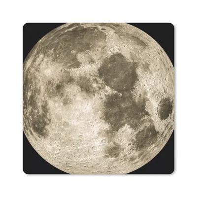 Produktbild von MuchoWow® Mauspad Mousepad Weltraum - Mond - Jahrgang 20x20 cm - Mousepads - Maus Mat - Pad - Mausunterlage - Desk Mat - Bureauartikeln