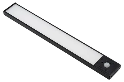 Produktbild von LUXULA LED-Schrankleuchte mit Bewegungsmelder, 2,96W, 110lm, CCT, IP20, schwarz, 30cm