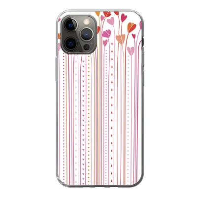 Produktbild von MuchoWow® Handyhülle Schutzhülle Hülle für iPhone 12 Pro Eine Illustration der wachsenden Herzen Silikon Softcase Handy Hülle - Abdeckung