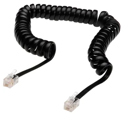 Image de Câble de raccordement UAE modulaire en spirale DIGITUS, 2m, noir