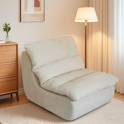 Immagine prodotto di Poltrona - Pouf - Poltrona da relax - Poltrona da camera da letto - Sughero arancione - Legno artificiale - Design ergonomico