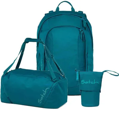 Produktbild von Satch Air Deep Petrol Schulrucksack Set 3tlg.