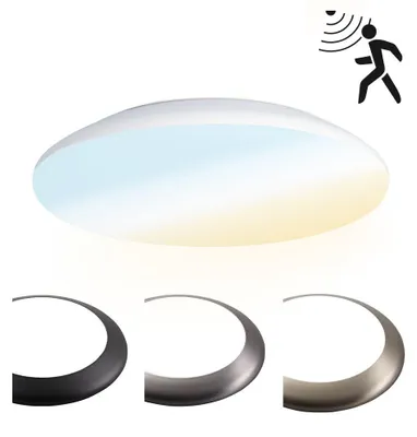 Image de HOFTRONIC - Plafonnier LED détecteur mouvement 18W 2100lm IP65 IK10 Blanc