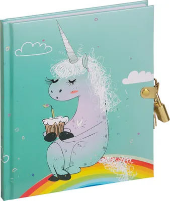 Produktbild von PAGNA Tagebuch "Einhorn" 128 Blatt mit Schloss