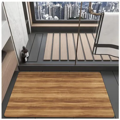 Immagine prodotto di Omgoods - Tappetino da bagno in diatomee, 40 x 60 cm, super assorbente e antiscivolo