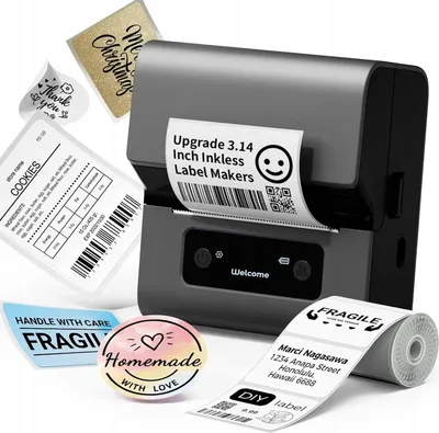 Zdjęcie produktu dla Phomemo Drukarka Termiczna Etykiet Bluetooth IOS Android PrintMaster / M221 / Czarny