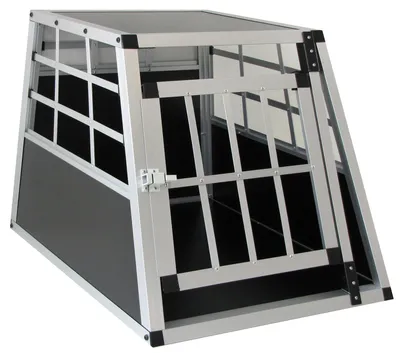 Hundebox Hundetransportbox Reisebox Gitterbox Alu Auto Box Hund 69 x 50 x 54 cm – Produktansicht