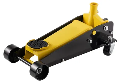 Immagine prodotto di SucceBuy Martinetto idraulico da officina 3T con altezza di sollevamento 130-500 mm, martinetto con supporto in gomma da 125 mm e cilindro singolo, struttura in acciaio con mobilità a 360° per autovetture, SUV e officine