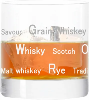 Produktbild von Leonardo Whiskybecher, Whisky Themenglas mit Schriften Stil 01, Tumbler, Geschenk Stimmungsglas mit lustiger Gravur, Glas, 190 ml