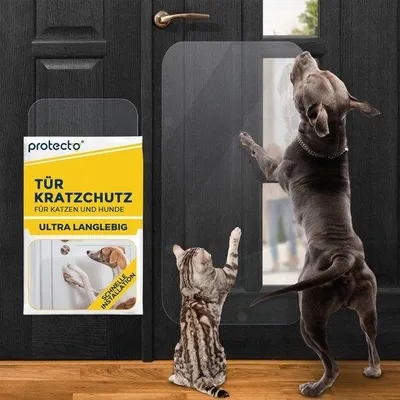 Obrázek produktu pro Ochrana proti poškrábání 90 x 40 cm pro psy a kočky, průhledná, snadná instalace