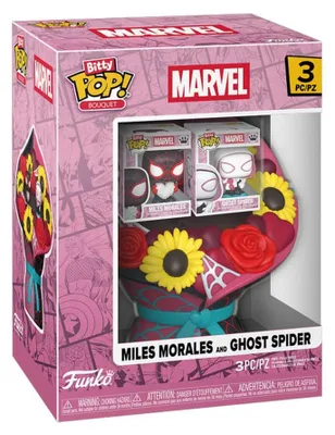 Zdjęcie produktu dla Figurka Funko POP Marvel 3pack Spiderman Miles Morales Ghost Spider Bouquet