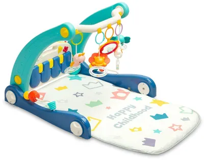 Produktbild von TOYZ - 2 in 1 Lauflernwagen mit Spieldecke Musik Spielbogen - Blau