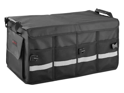 Produktbild von Auto Kofferraumbox Organizer faltbar mit Deckel 4 Einsteckfächer Schwarz NEU