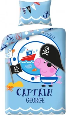Produktbild von Halantex-Bettwäsche Peppa Pig Captain George Baumwolle 140x200 70x90