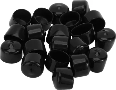 Produktbild von Zylindrische Form Radmutter Bolzen Felgen Reifenmutter Schrauben Staubschutzkappe Abdeckung Mutter Schutz 21mm Schwarz PVC