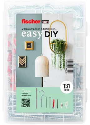 Produktbild von fischer easyDIY Box Dekoration 571944 Dübel- und Schrauben-Sortiment