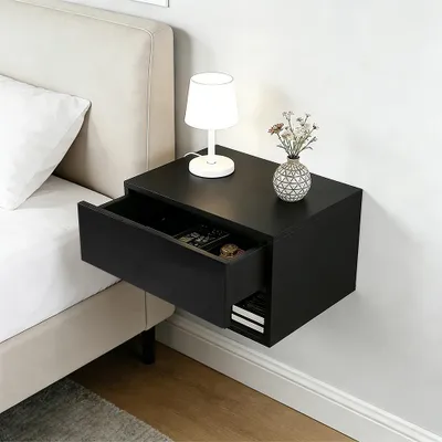 Produktbild von Nachttisch Hängend mit Schublade offenem Fach 39.2 x 29 x 22.5cm