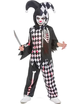 Immagine prodotto di Costume da clown horror per bambino nero-bianco-rosso - 92/104 (3-4 anni)