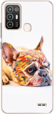 Produktbild von König Design Hülle kompatibel mit ZTE Blade A52 Kunststoff Soft Handyhülle - Handy Case Bulldogge Bunt