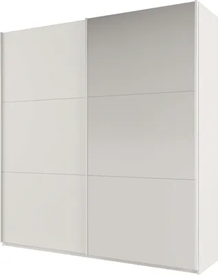 Produktbild von Schwebetürenschrank Katania 225, 2 Türen Kleiderschrank mit 1 Spiegel, Moderne Garderobe, Schrank in Größe: 225 x 244 x 65 cm