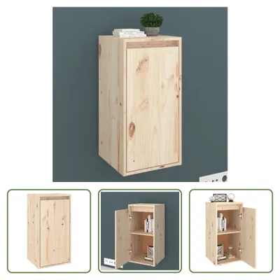 Image de The Living Store Armoire murale 30x30x60 cm Pin massif