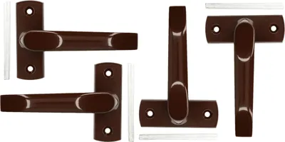 Obrázok produktu pre KOTARBAU® rukoväť 125 mm 4 ks bronz s krátkou hliníkovou doskou pre brány