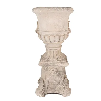 Obrázek produktu pro Clayre & Eef Květináč 33x33x69 cm Béžový oxid hořečnatý (MGO)