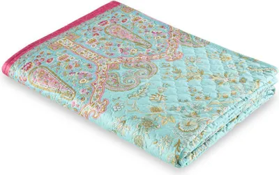 Zdjęcie produktu dla Bassetti narzuta bawełniana INDIAN ROSES kolor T1 TURCHESE rozmiar 220x255
