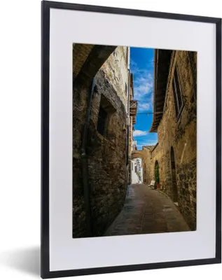 Produktbild von MuchoWow® MuchoWow® Gerahmtes Poster Die Altstadt von San Gimignano in Italien 30x40 cm - Poster mit zchwarzem Bilderrahmen - Wandposter Schlafzimmer