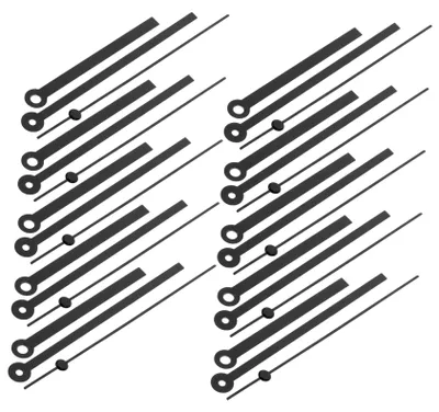 Uhrzeiger-Set, 10 Stück, Kunststoff, schwarz, 14 cm