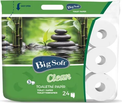 Produktbild von 3x BigSoft Toilettenpapier 24er 150 Blatt 3 lagig Klo WC Tücher Rollen Zellstoff